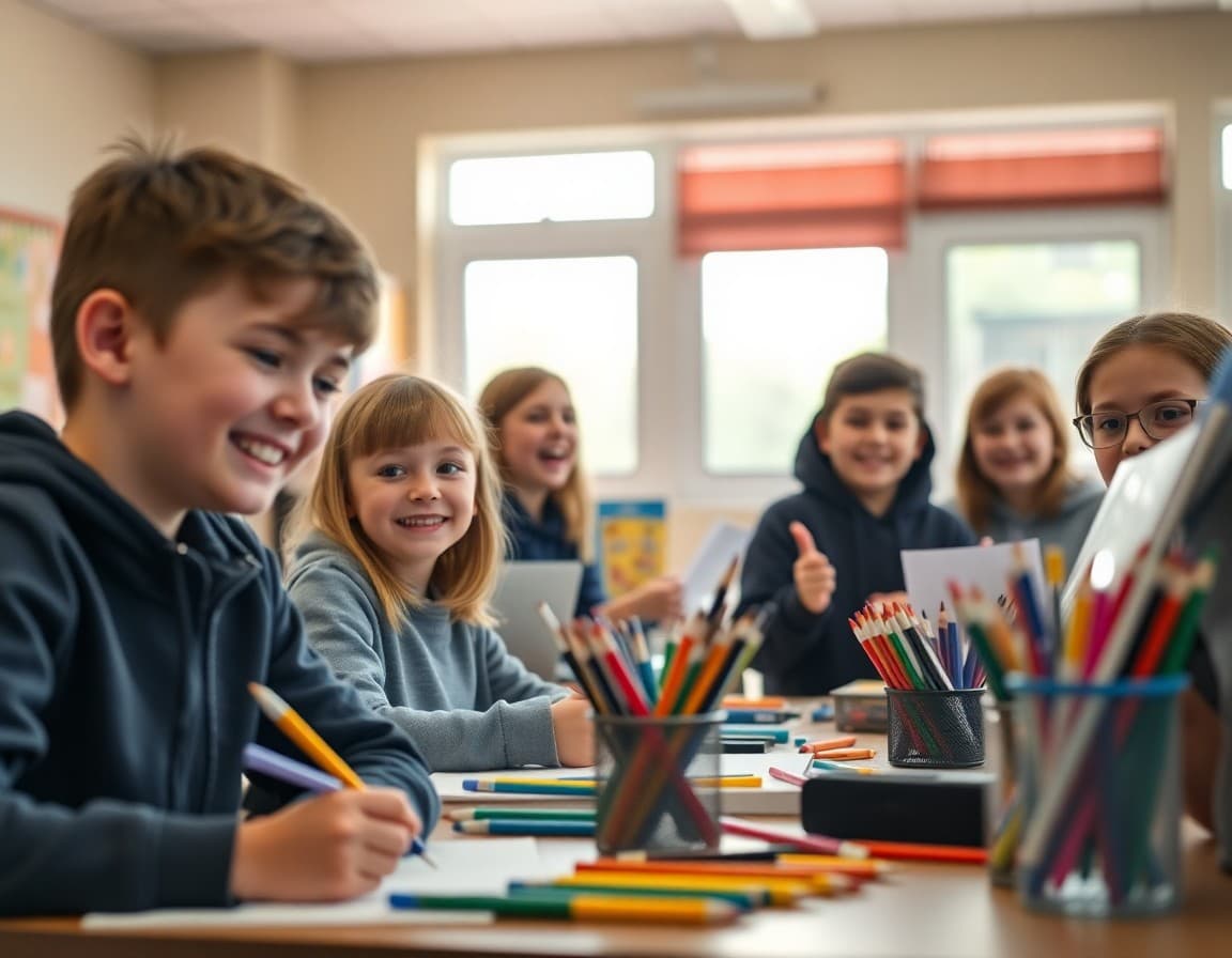 Students excited to start new art class year with fresh supplies in September