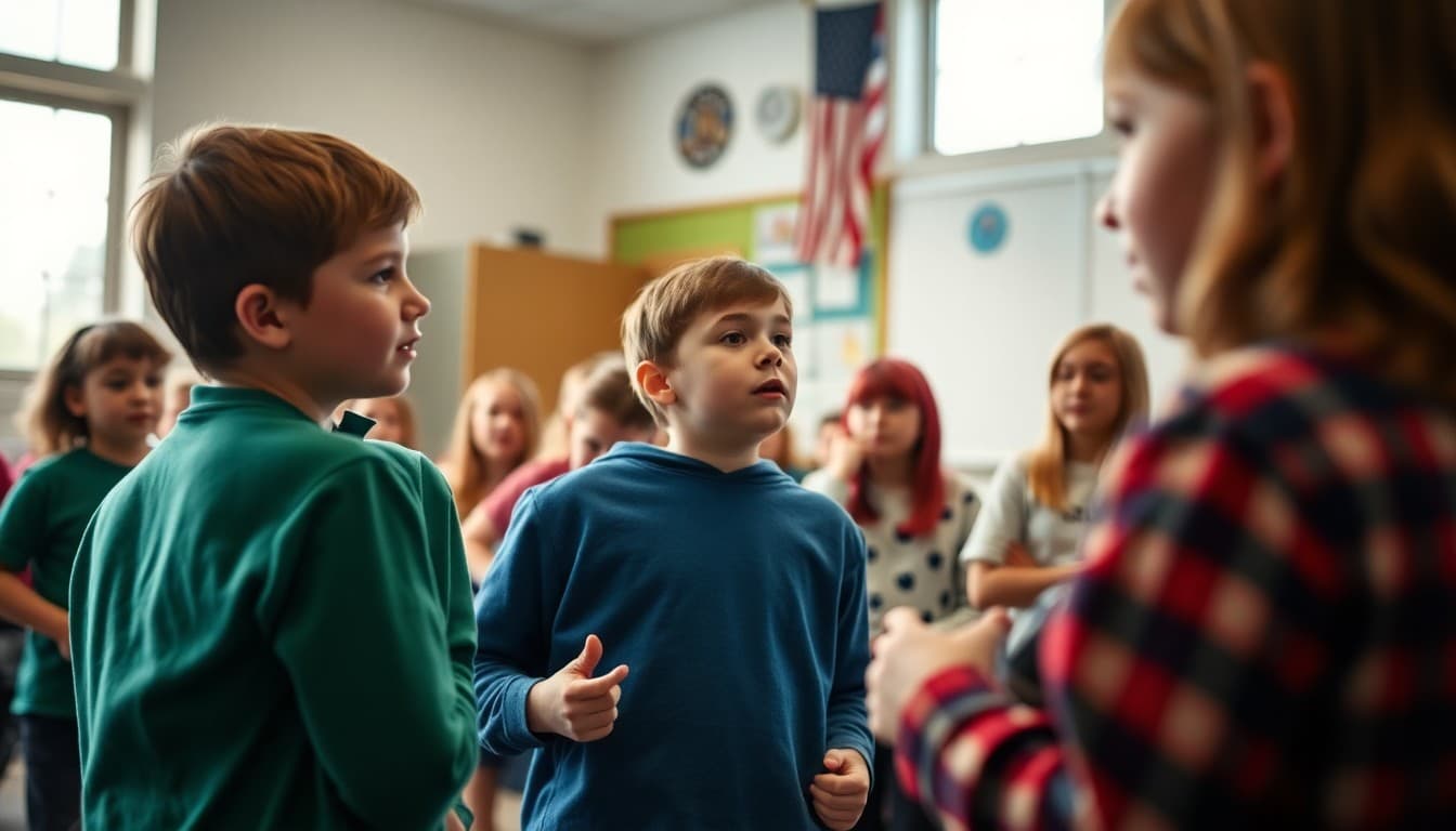 Maine school students performing in arts program with local cultural elements