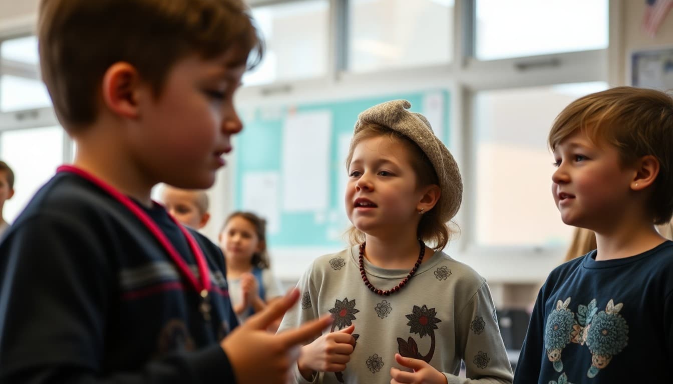 Nevada school students performing in arts program with local cultural elements