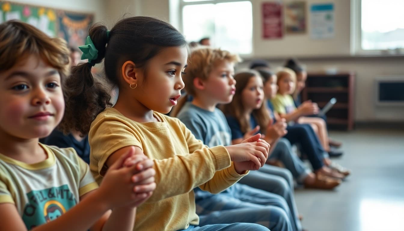 Ohio school students performing in arts program with local cultural elements