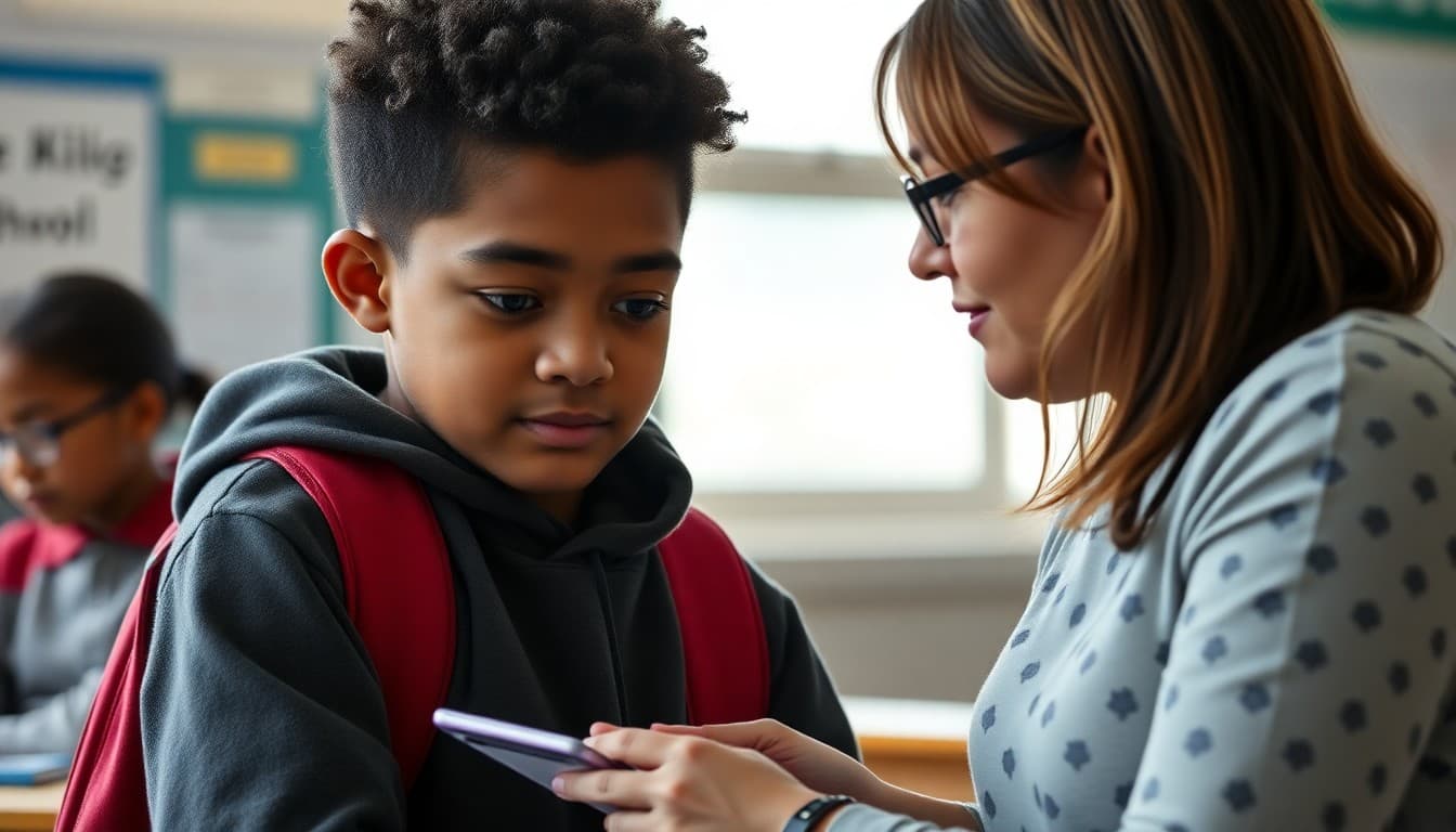 School counselor supporting a migrant student with attendance and enrollment at a new school