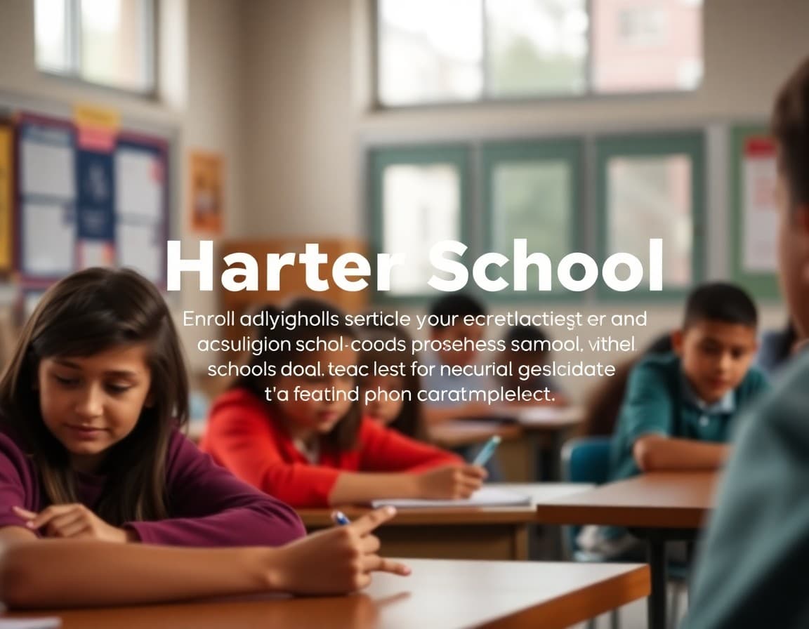 Charter school newsletter template showing enrollment deadline and school academic highlights