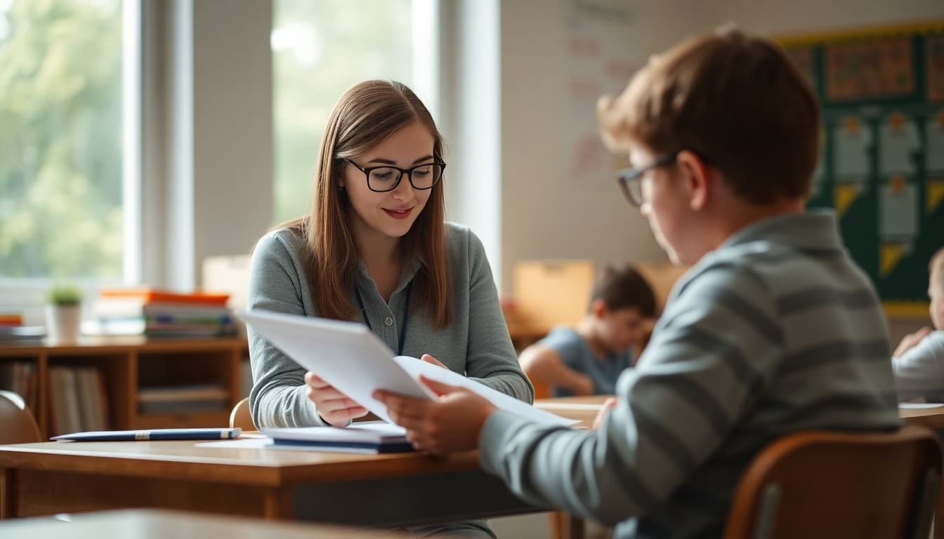 Teacher reviewing the week before writing a recap newsletter for families