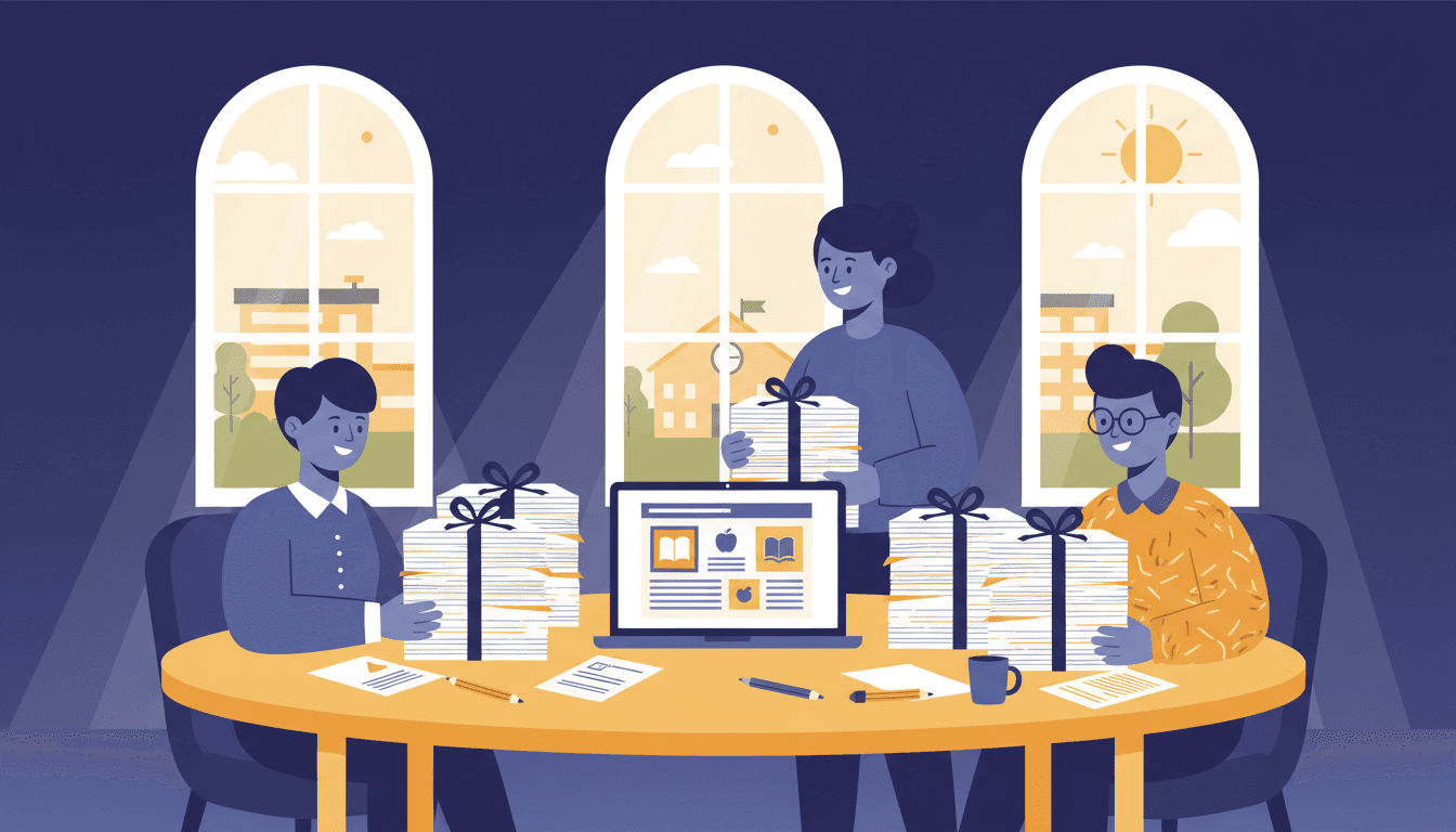 Kindergarten student reading with a teacher using phonics materials in a bright classroom