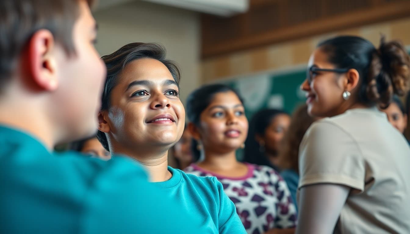 District school community members at a school event or presentation