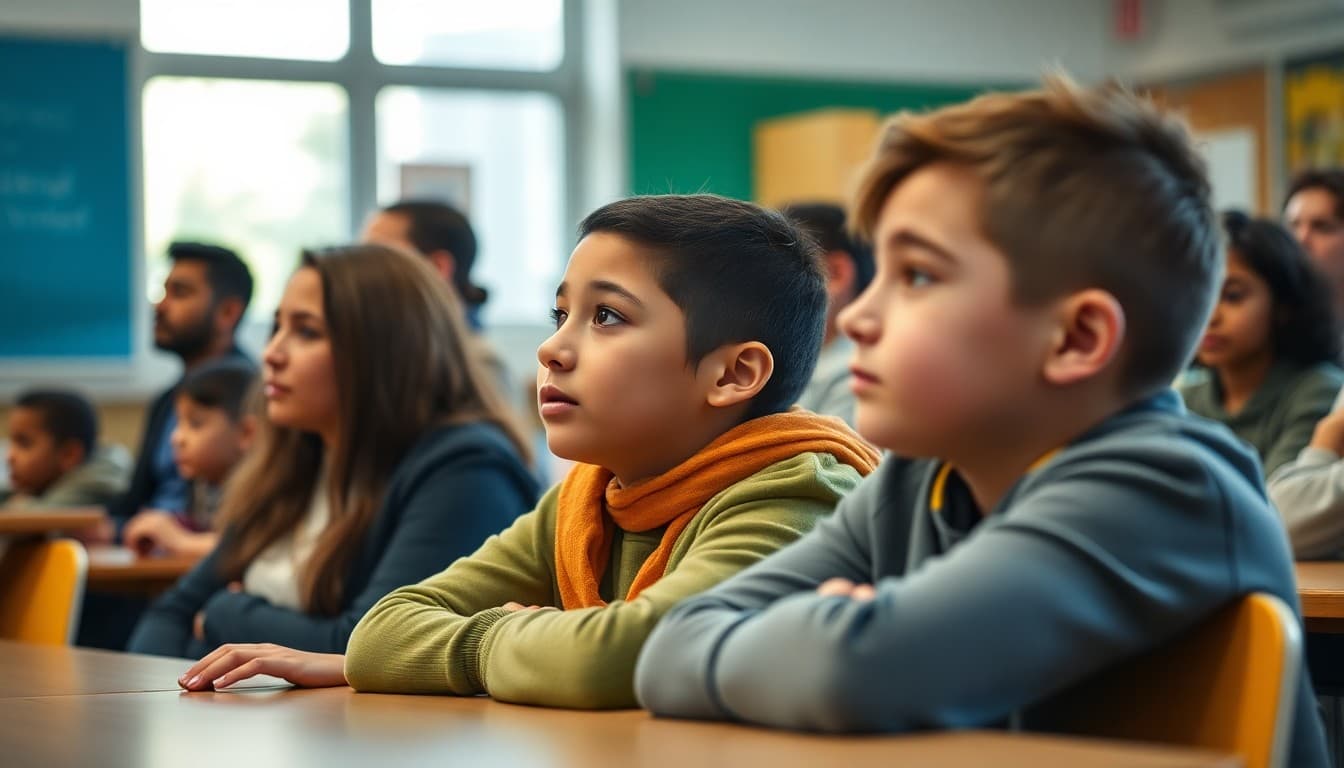 District school community members at a school event or presentation