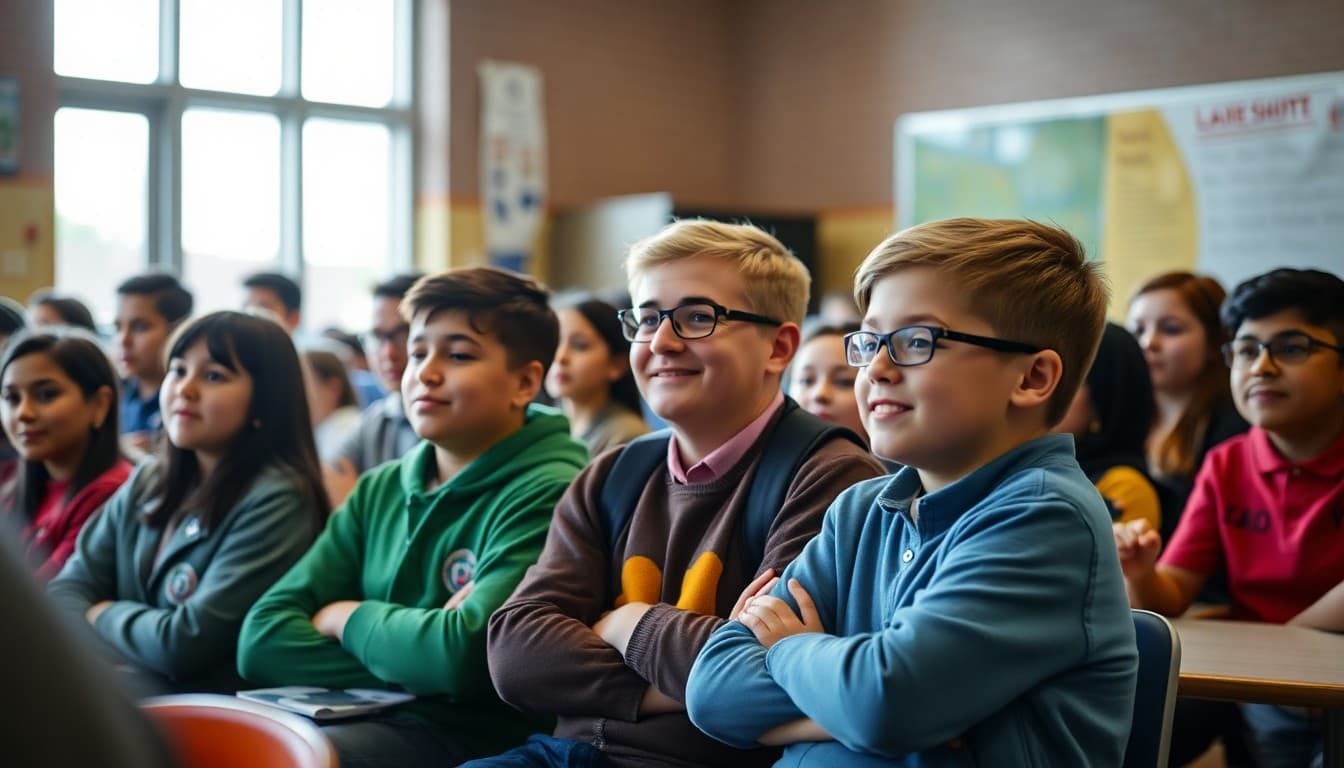 District school community members at a school event or presentation