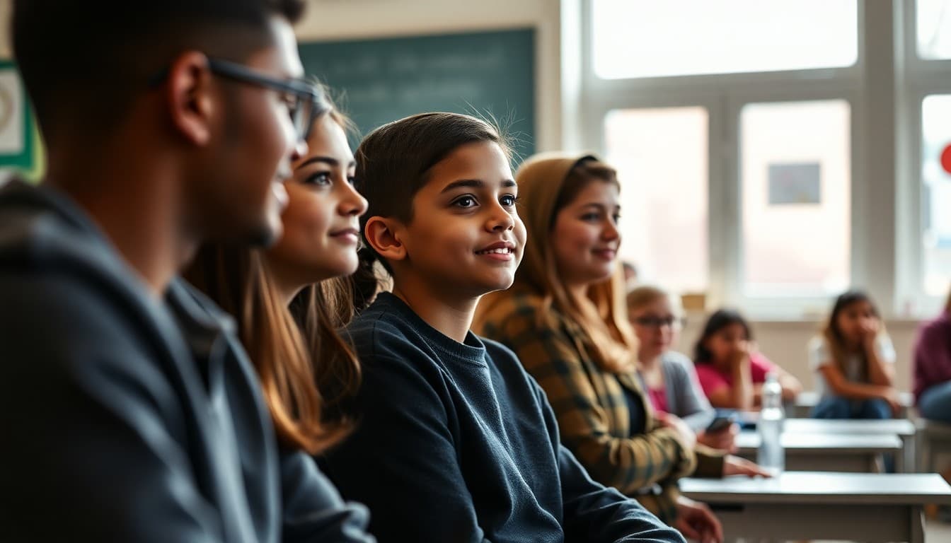 District school community members at a school event or presentation