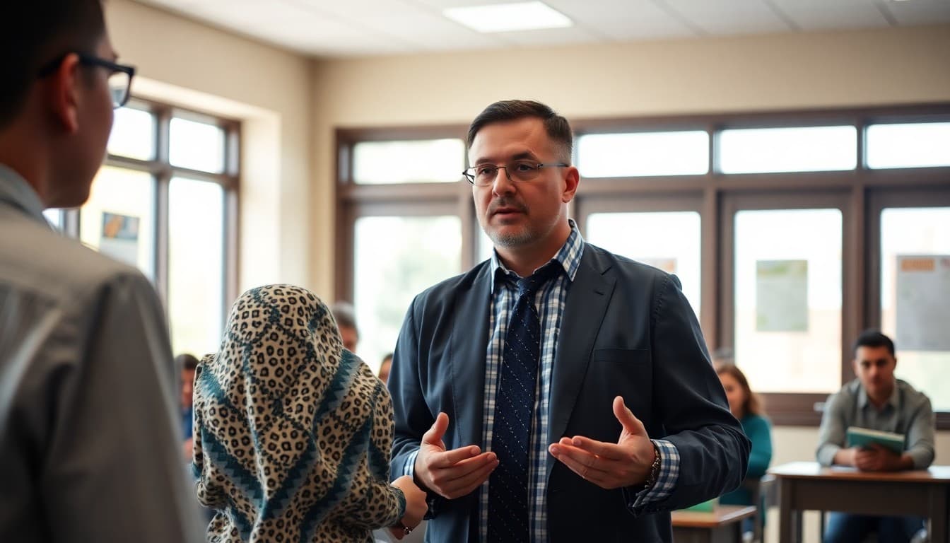 District administrator communicating with school community