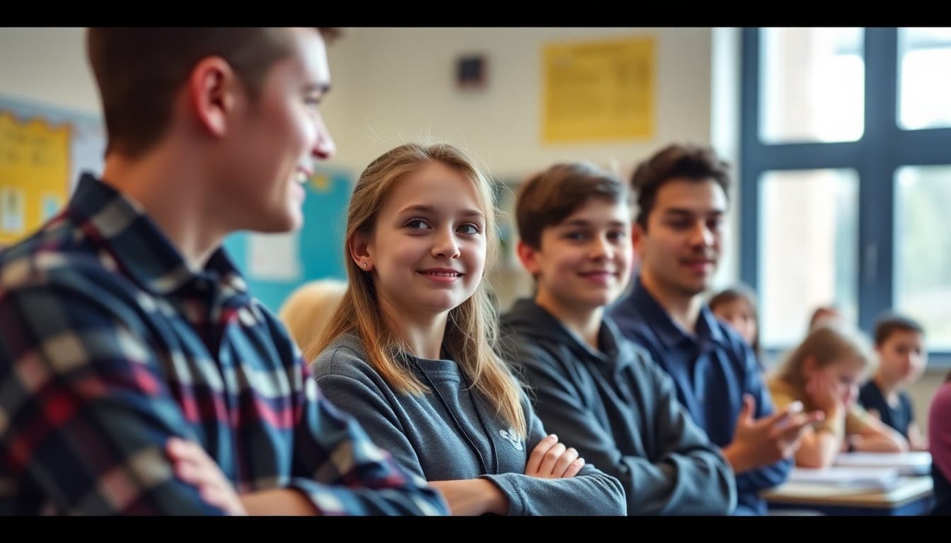 District school community members at a school event or presentation