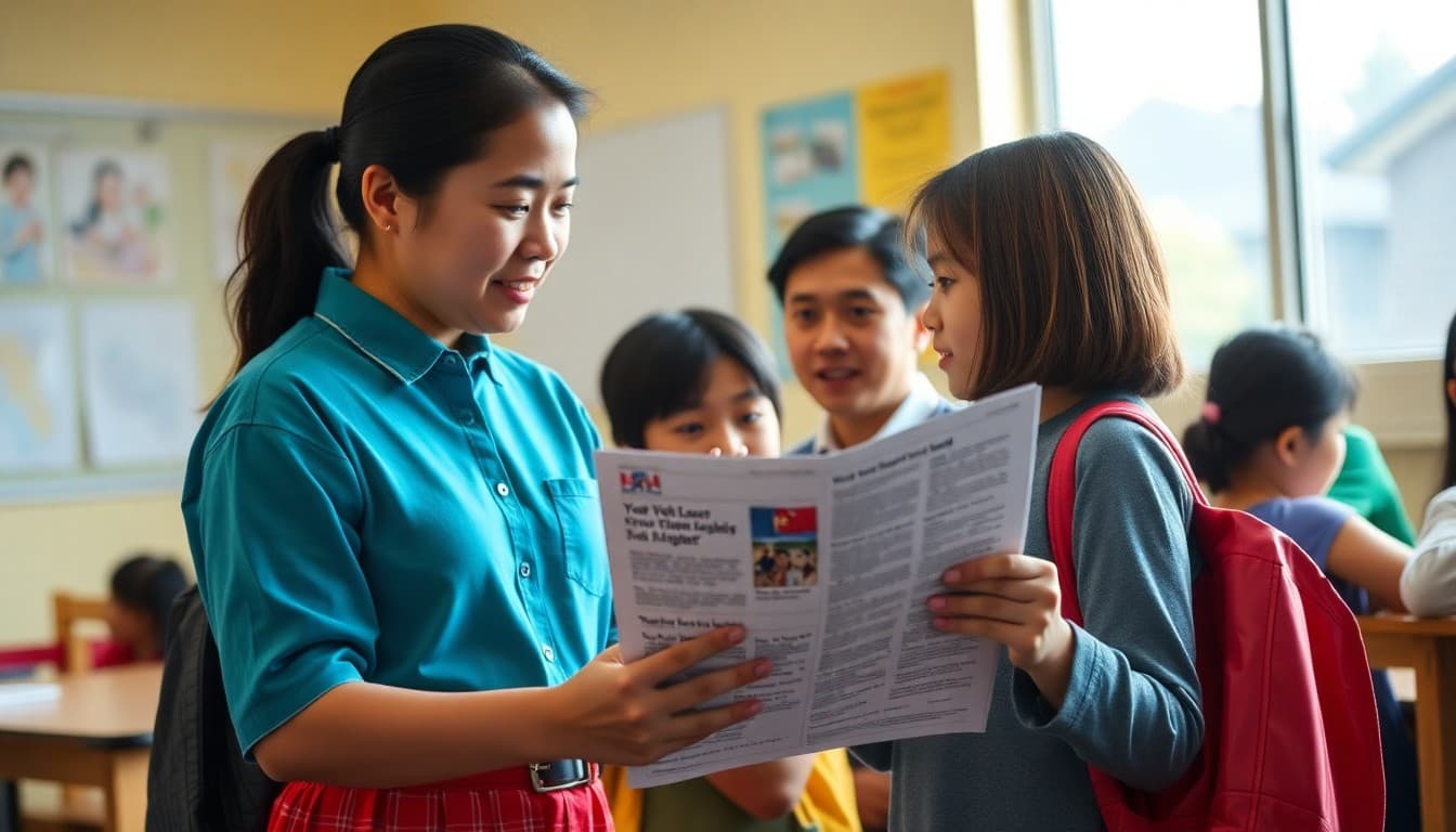 School reaching Vietnamese-speaking families with translated newsletter at community event