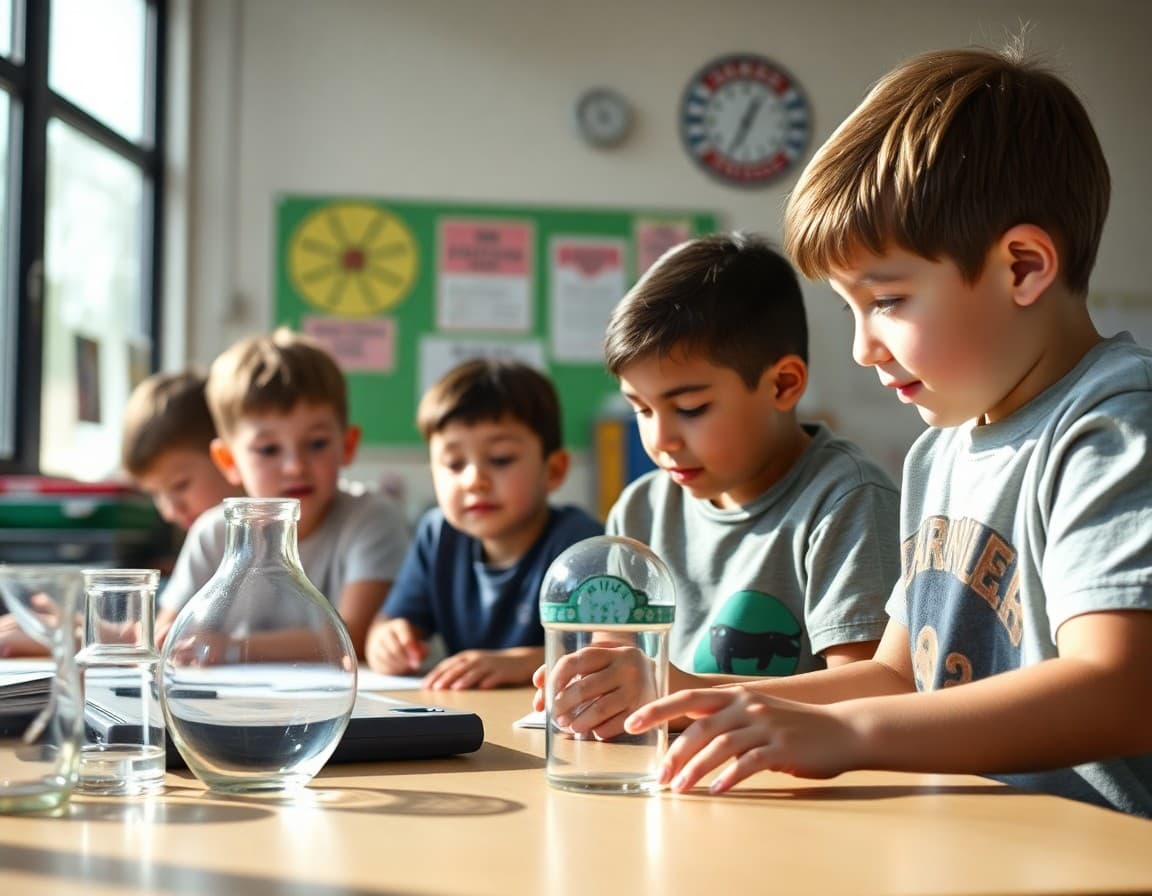 Elementary classroom activity related to the energy forms and conservation science unit with engaged students