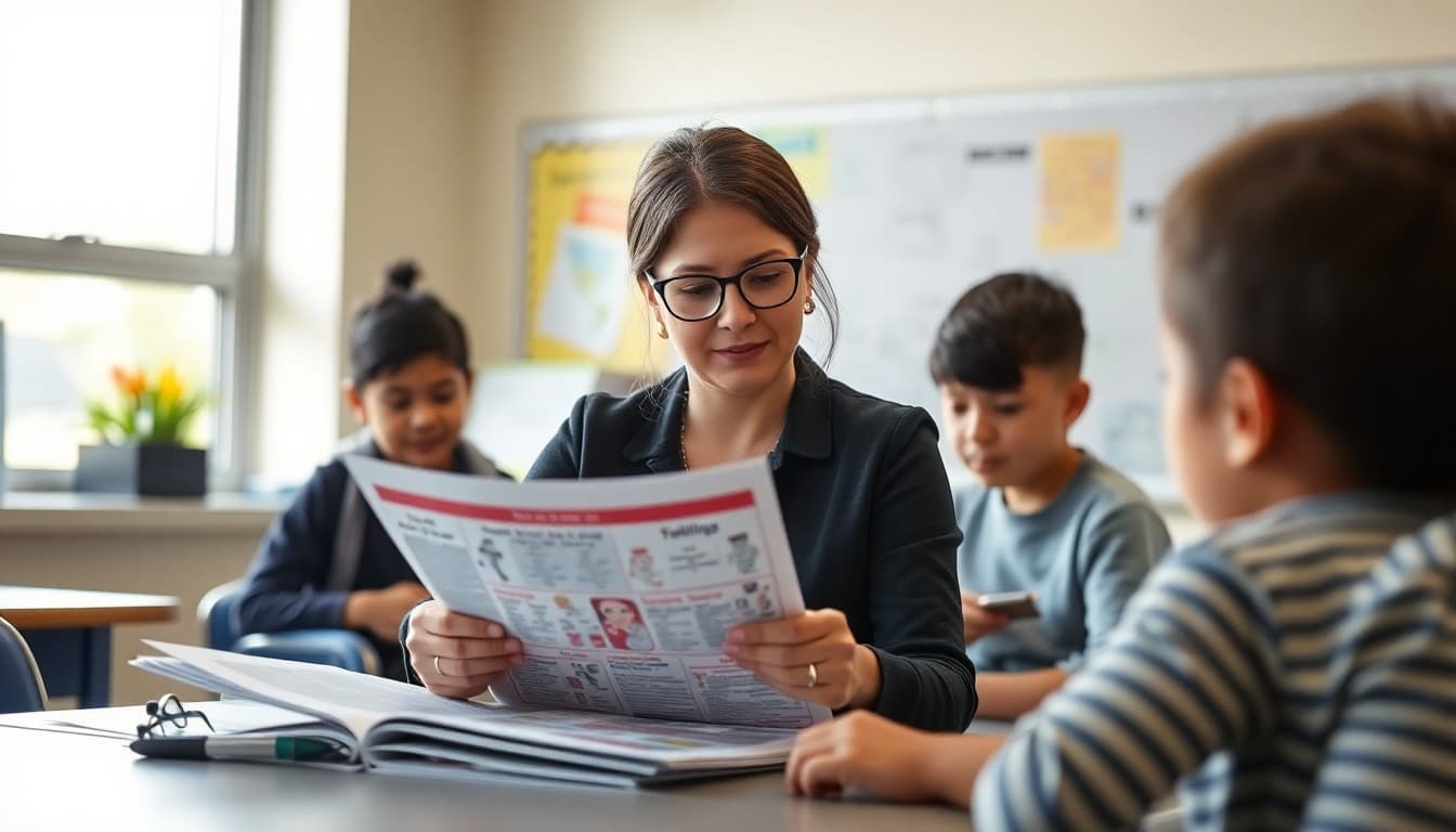 Idaho ELL coordinator preparing a multilingual newsletter for Twin Falls school families