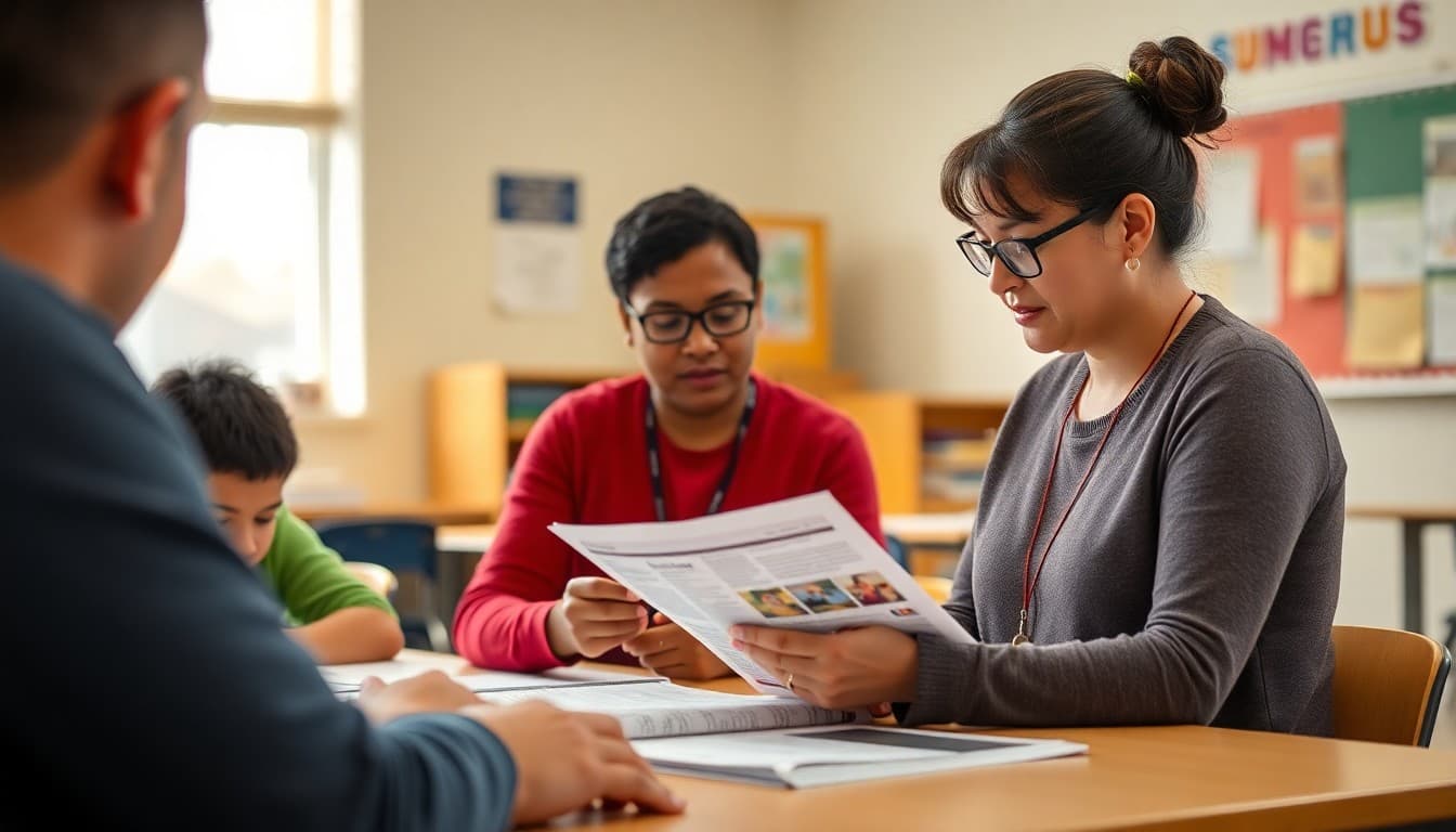 Maryland ELL coordinator preparing a multilingual newsletter for Montgomery County school families