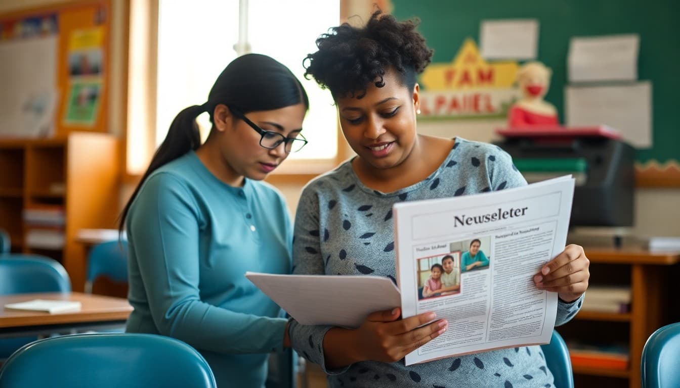 ELL teacher in Mississippi preparing bilingual newsletter for multilingual school families