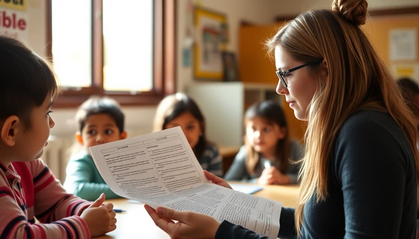 ELL teacher in New Mexico sending a bilingual newsletter to multilingual families at a school event
