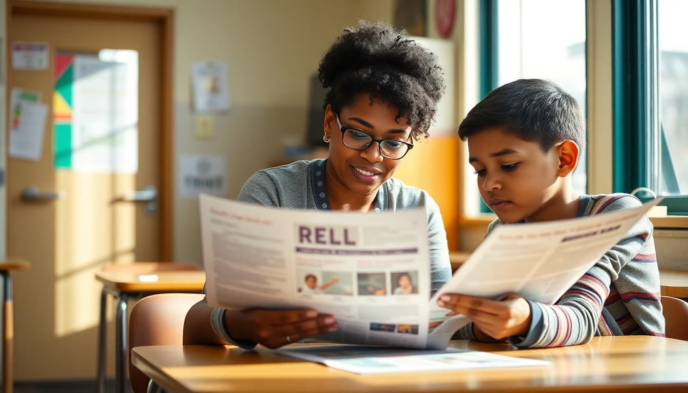 Oklahoma ELL coordinator preparing a multilingual newsletter for Oklahoma City school families