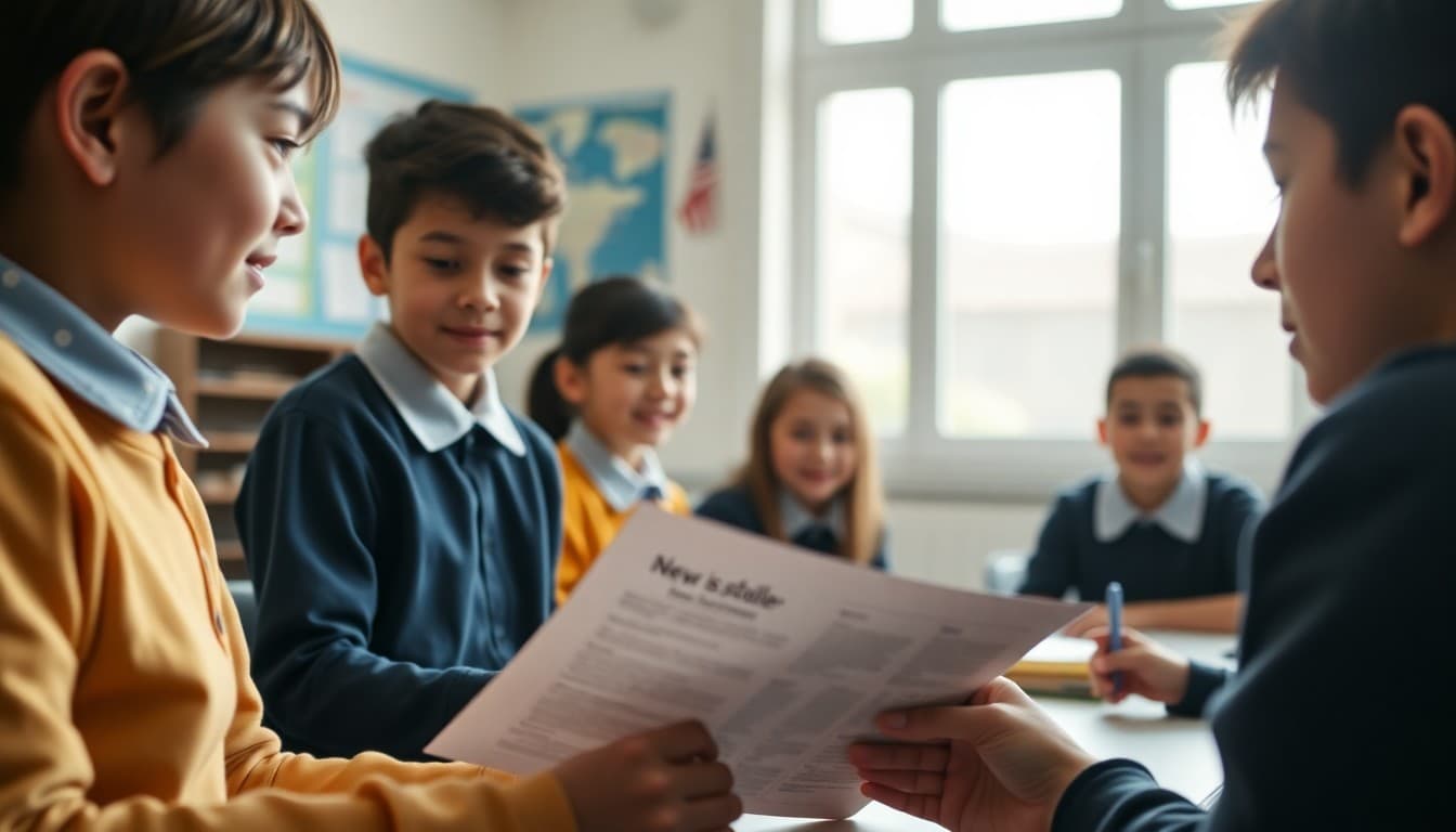 School sending a Portuguese language newsletter to Portuguese-speaking families in community