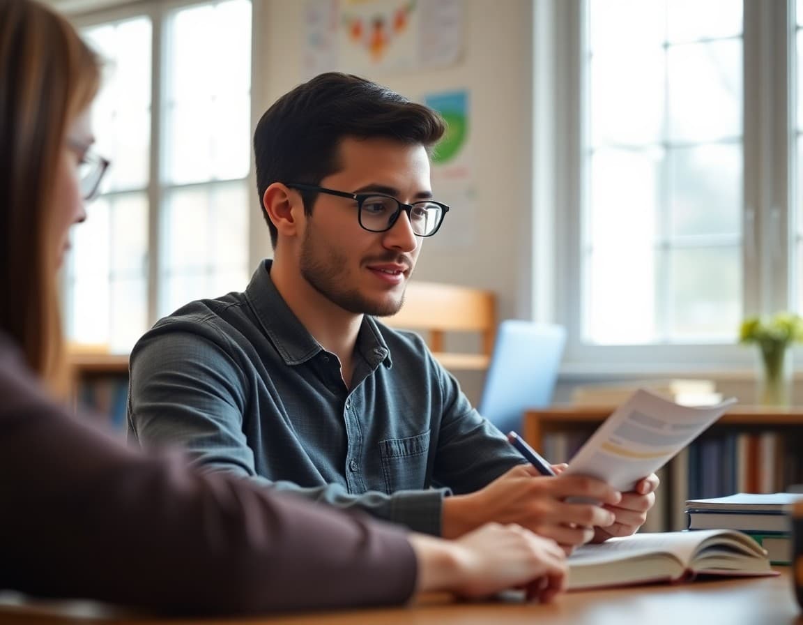Parent reviewing gifted homeschool curriculum options and advanced learning materials