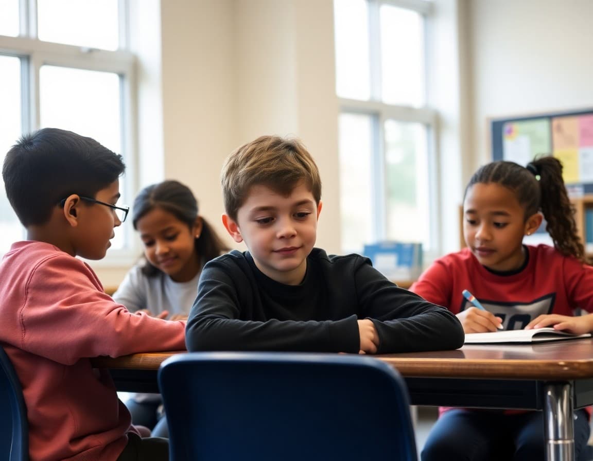 Maryland gifted students working on an academic enrichment challenge