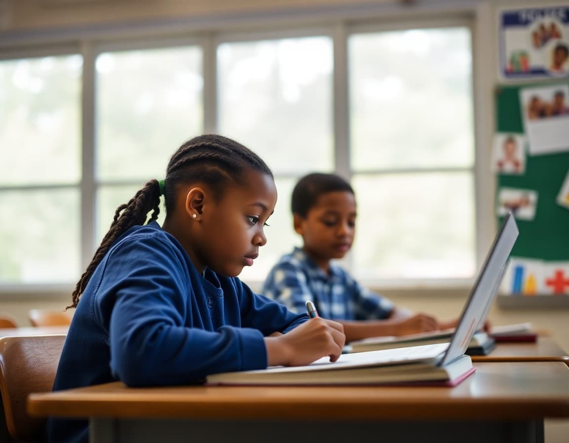 Mississippi gifted students working on an academic enrichment challenge