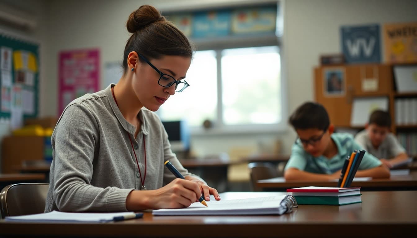 Gifted education teacher writing September newsletter reviewing first month enrichment program