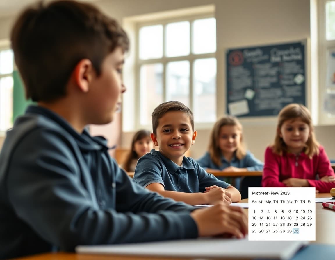 Google Sites school newsletter page with organized sections and embedded calendar