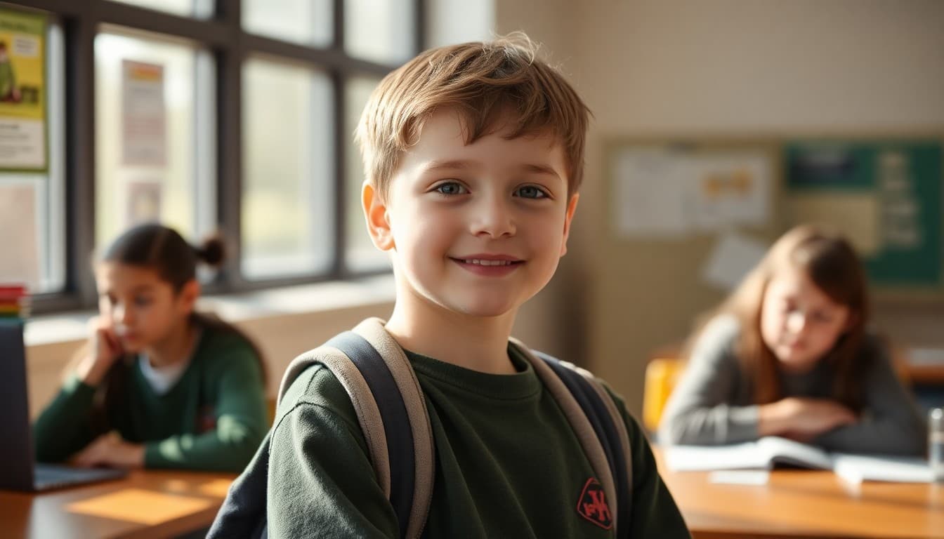 Student featured in a school newsletter spotlight section celebrating an achievement