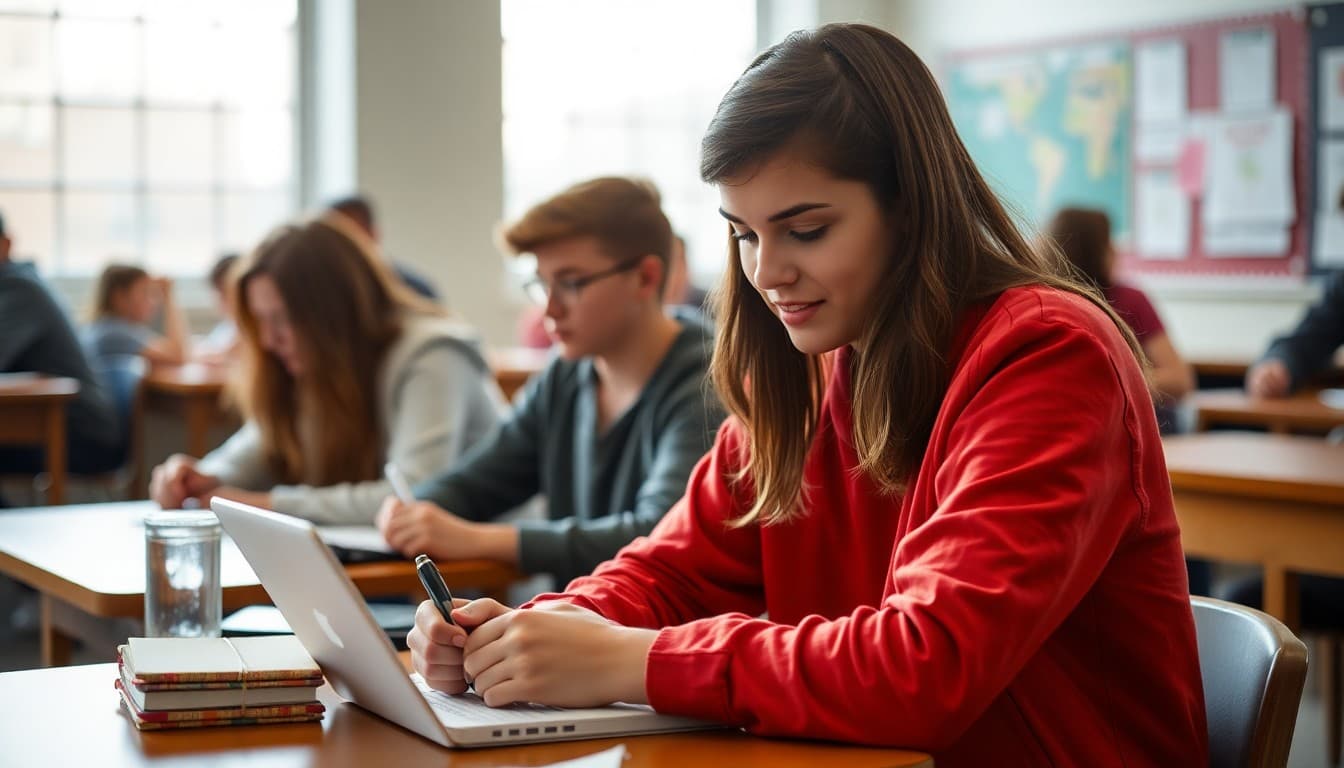 High school senior creating memories and planning future during final year of school