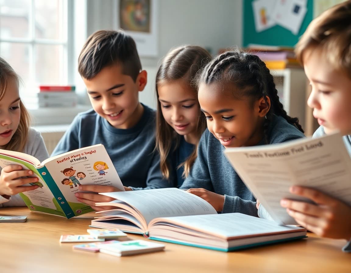 Homeschool reading program materials with phonics cards, leveled readers, and literacy log
