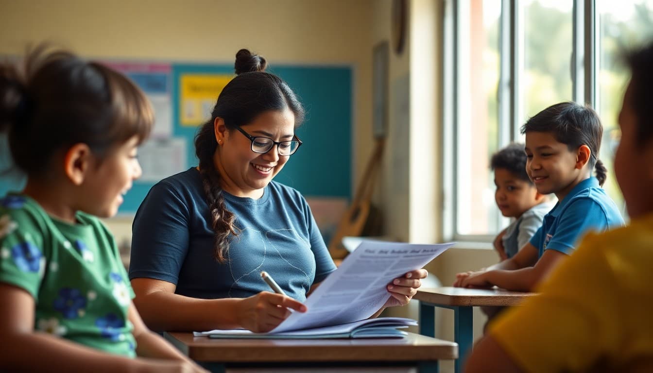 Hawaii middle school teacher writing newsletter for grades 6-8 families on island campus