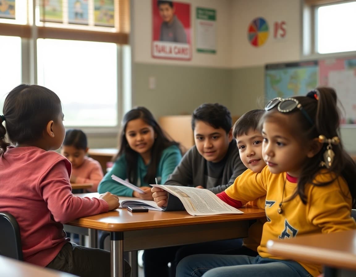 Bilingual Title I family compact and school newsletter at a Kansas rural school serving farmworker families