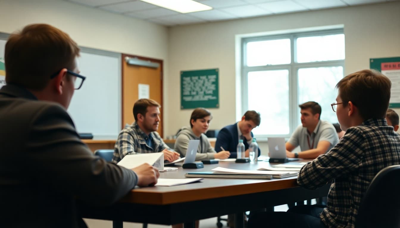School board reviewing charter school authorization application at public board meeting
