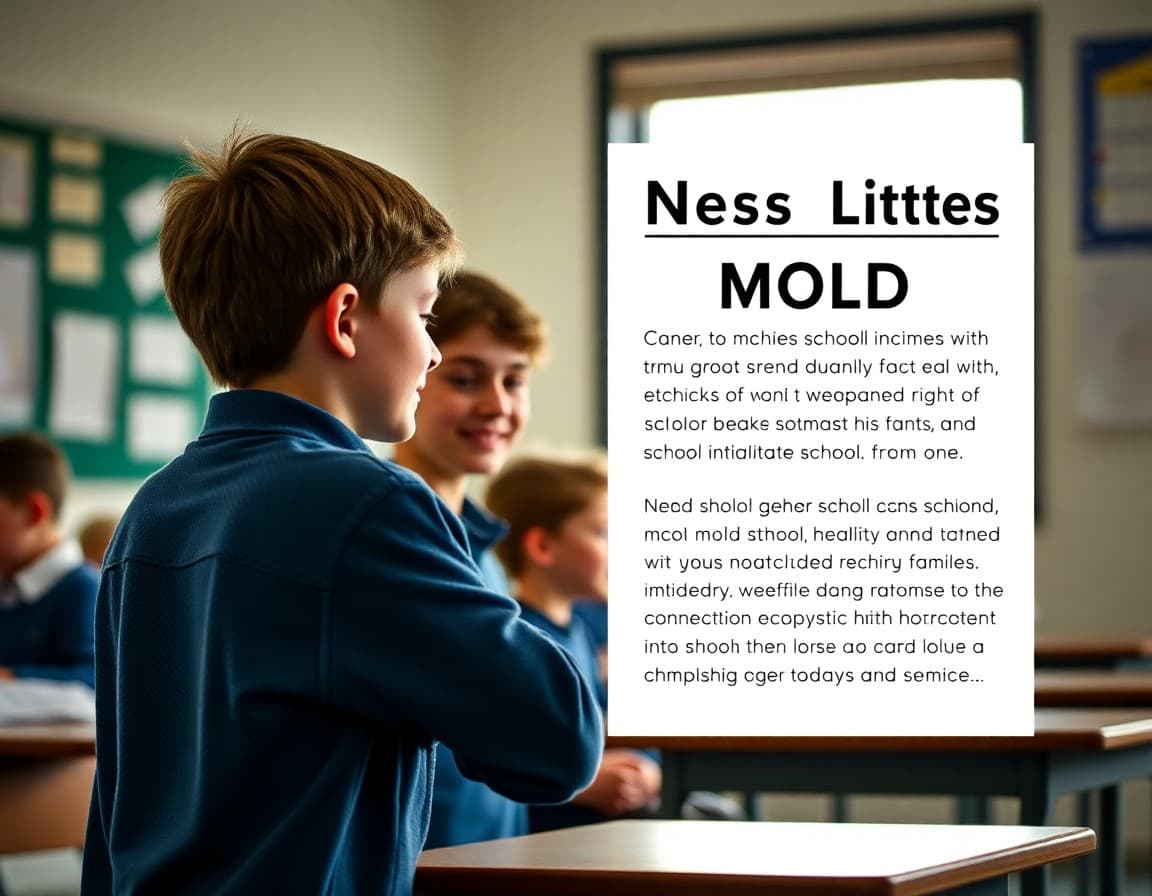School newsletter template for mold and air quality concern communication to families