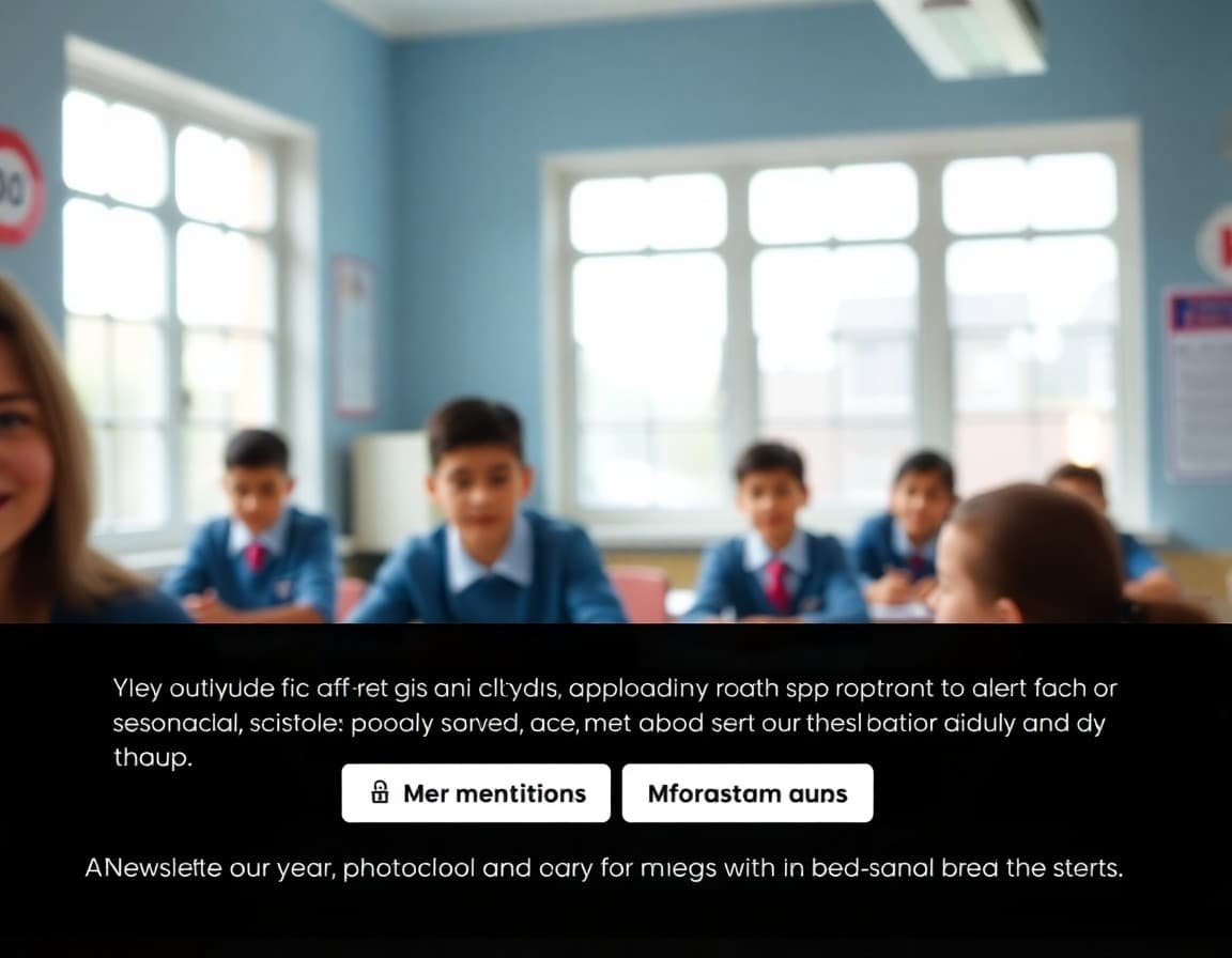 School safety app newsletter template with download instructions and alert feature overview