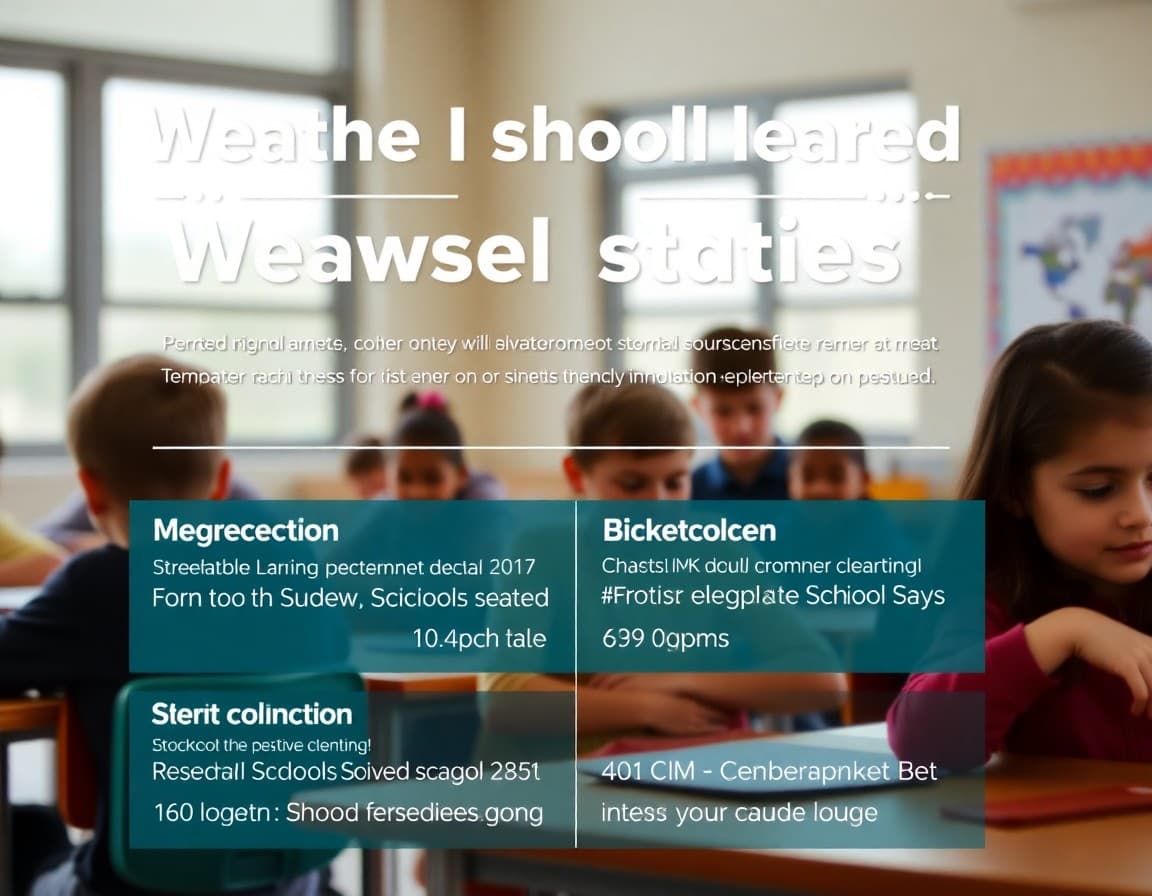 Weather school closure newsletter template with remote learning and makeup day information