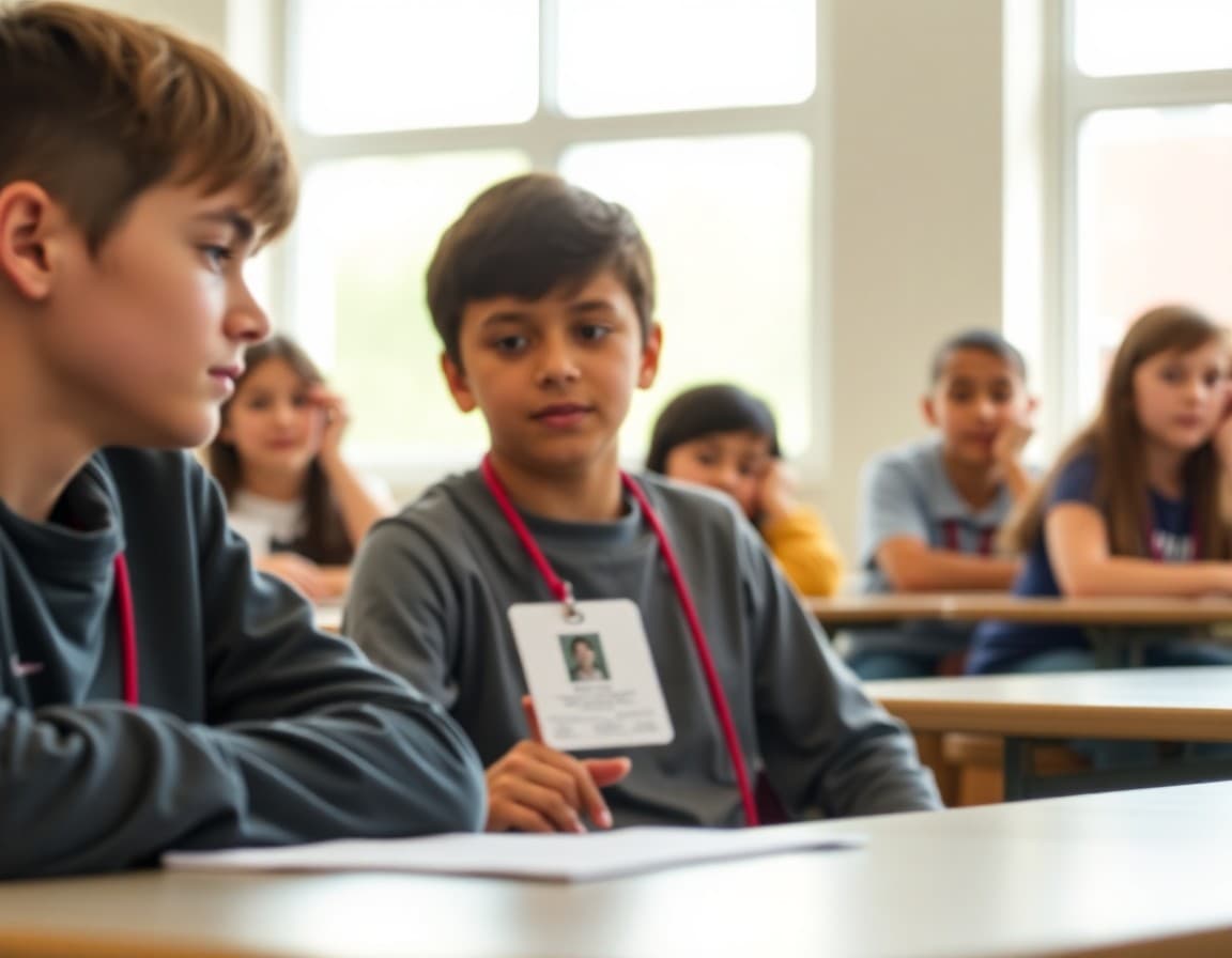 School ID policy newsletter template showing identification requirements and consequences