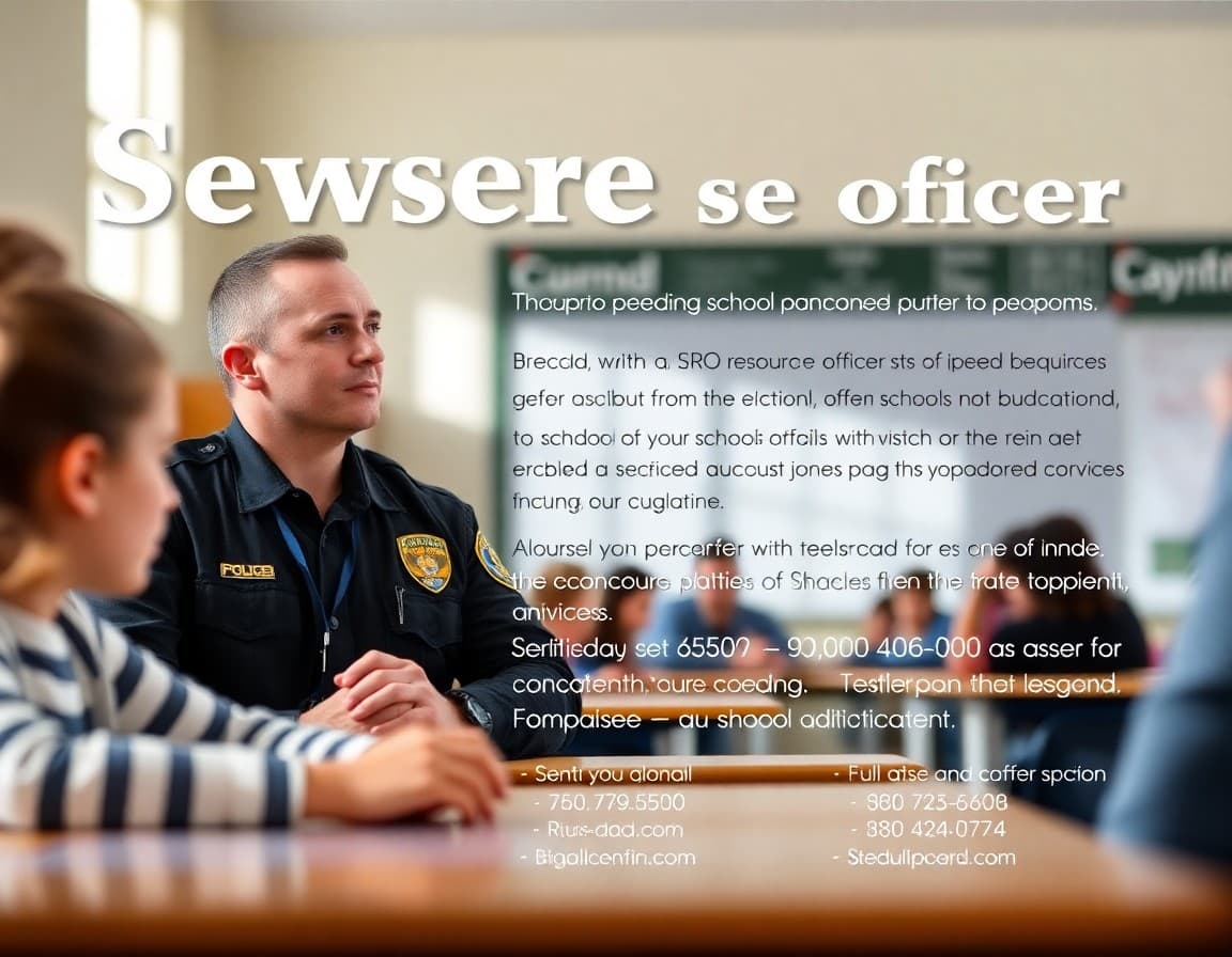 School resource officer newsletter template with SRO introduction and contact information
