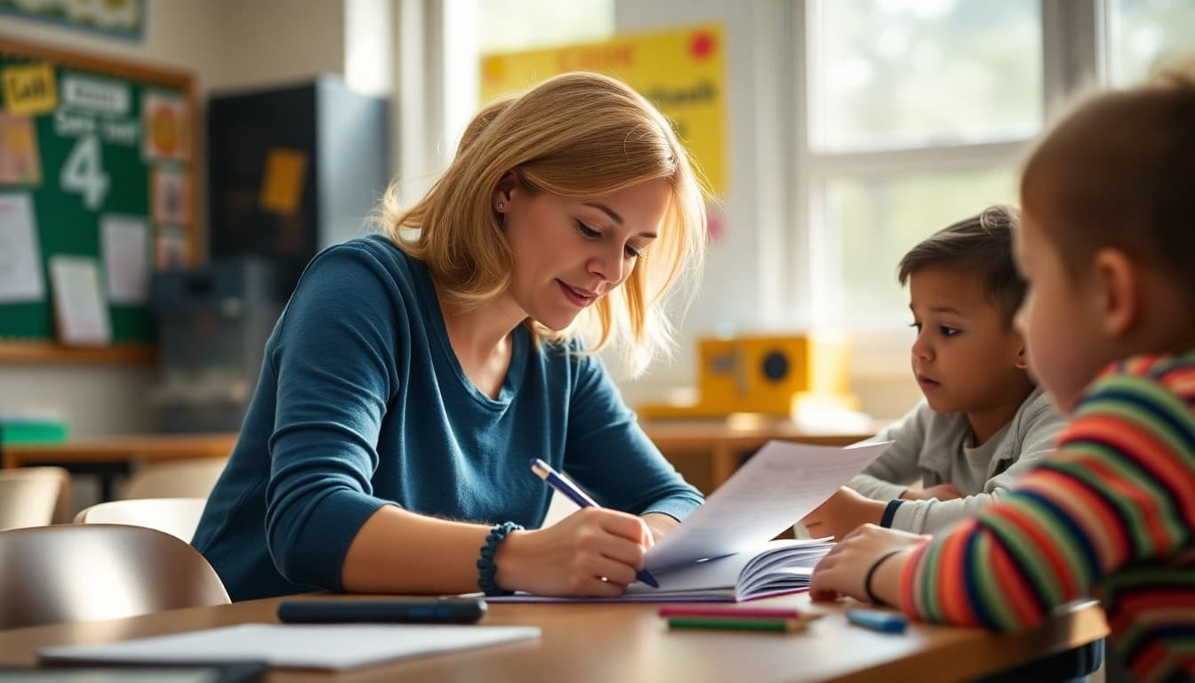 Self-contained special education teacher writing family newsletter for students with intensive support needs