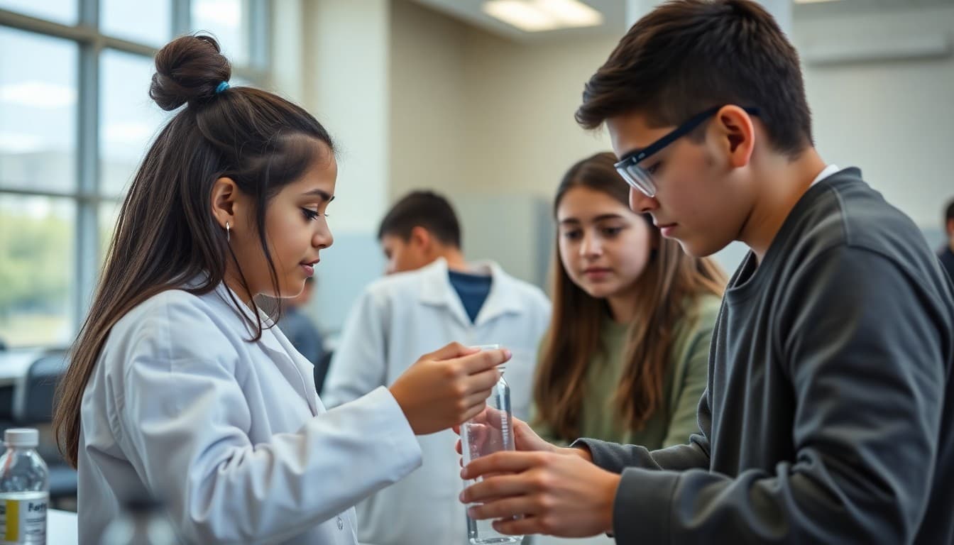 Illinois students at Argonne National Laboratory participating in a science career day