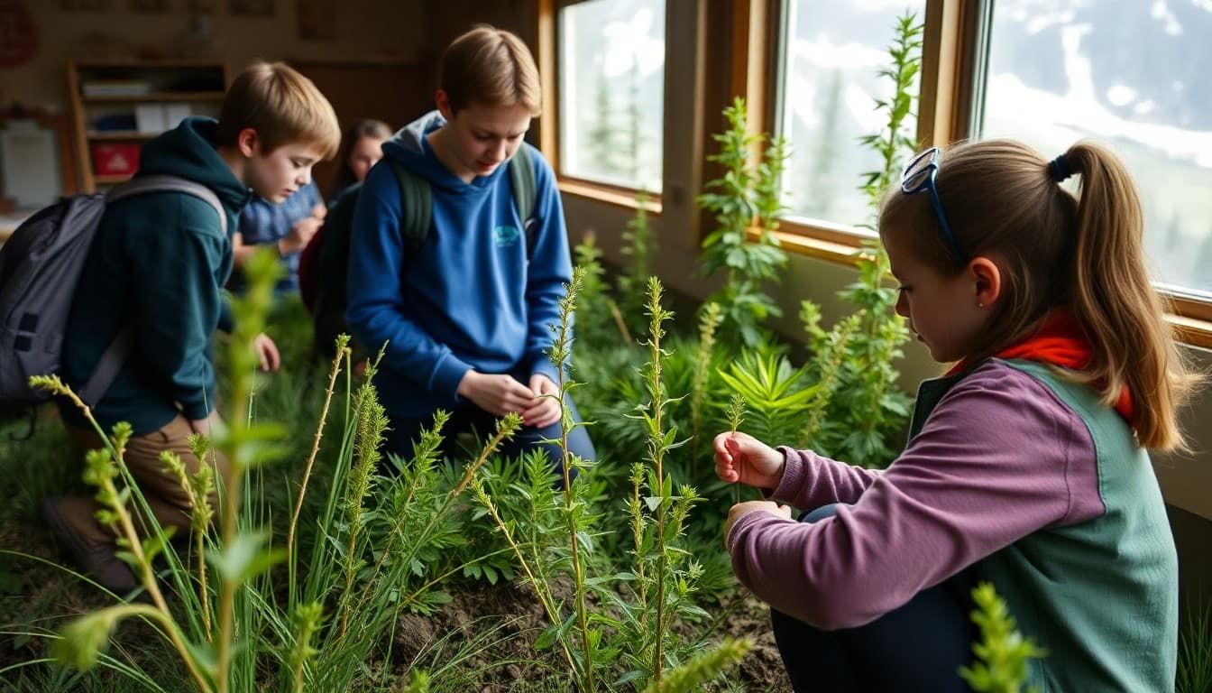 Montana students conducting field ecology research in Glacier National Park