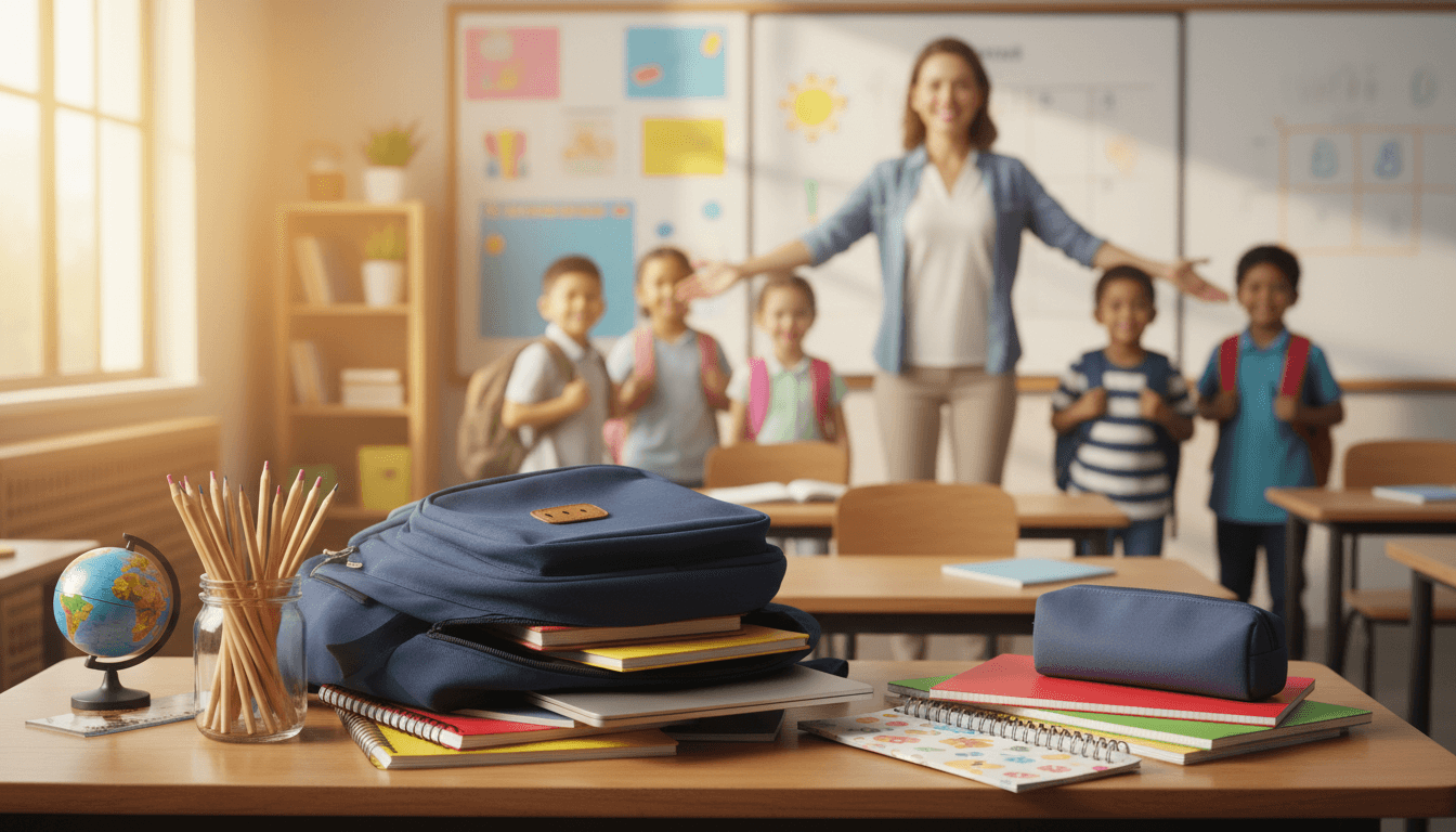 Students doing homework at after-school program tables supervised by a counselor