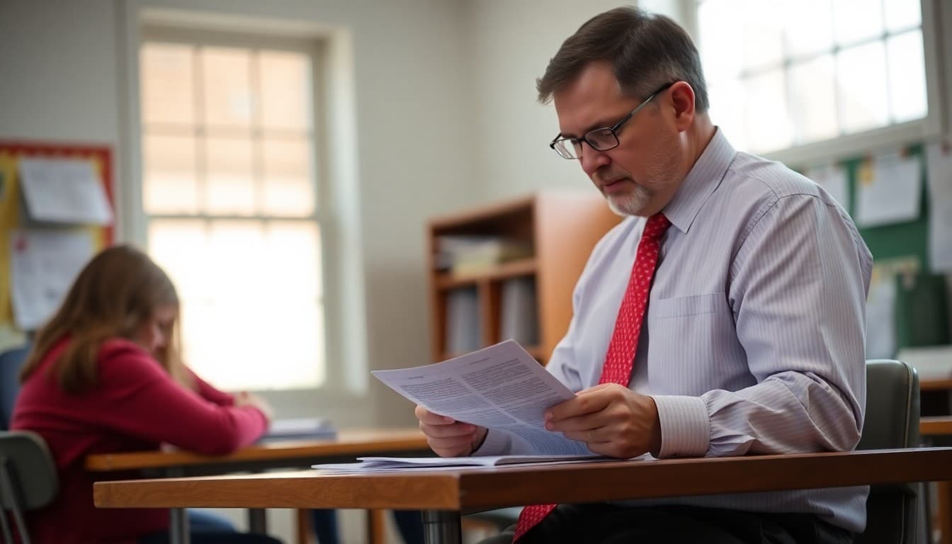 Rhode Island superintendent composing a monthly newsletter for district families
