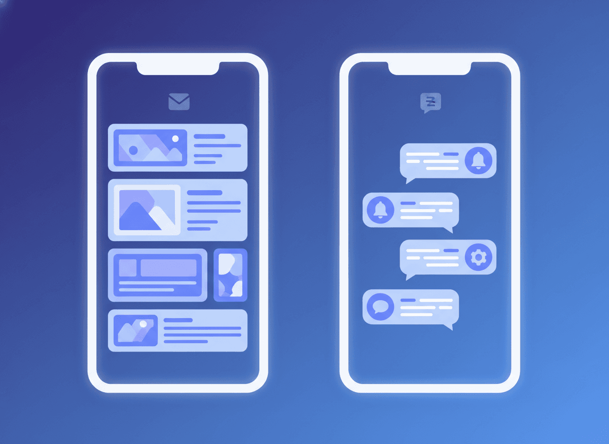 Comparison chart showing Remind and Daystage use cases side by side