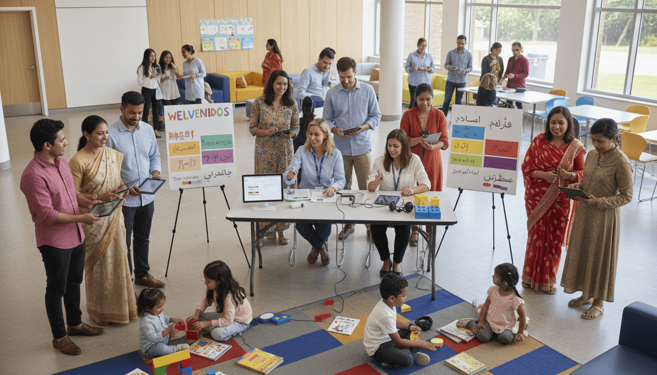 School newsletter displayed in both English and Spanish for multilingual families