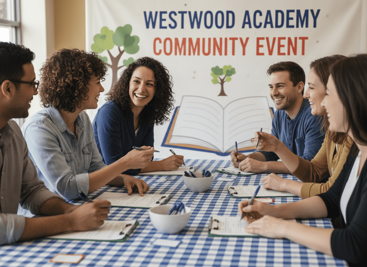 School newsletter volunteer section with specific roles, dates, and signup link