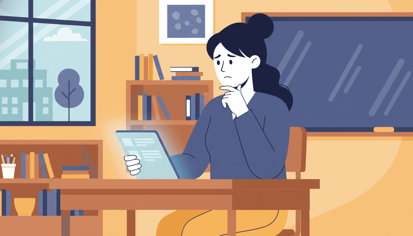 A parent filling out a short survey about a school newsletter on a phone