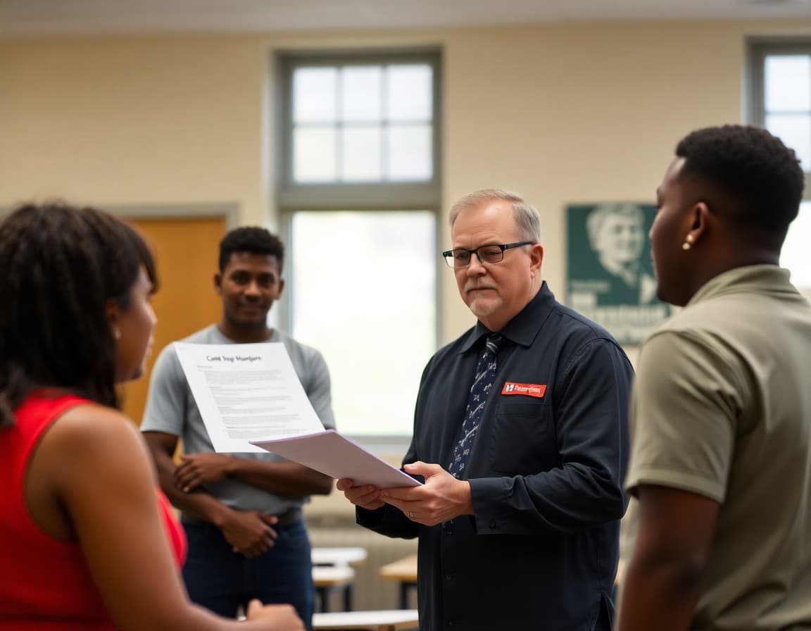 Athletic director reviewing CIAC eligibility requirements at a Connecticut high school