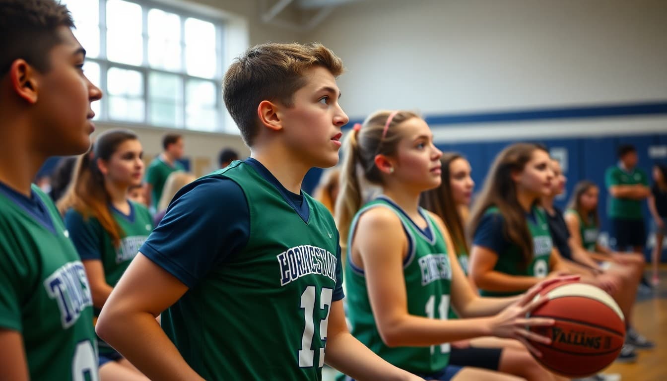 Connecticut high school athletes competing at a regional sports championship event