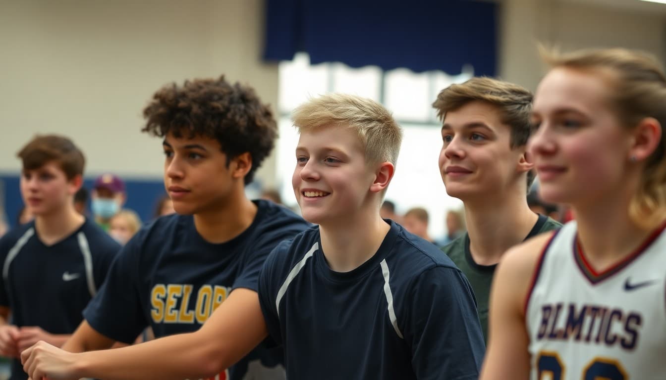 Delaware high school athletes competing at a regional sports championship event